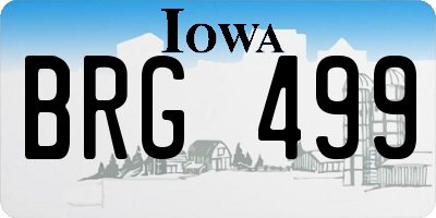 IA license plate BRG499