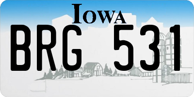 IA license plate BRG531