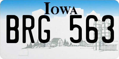 IA license plate BRG563
