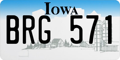 IA license plate BRG571