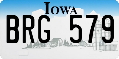 IA license plate BRG579