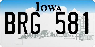 IA license plate BRG581