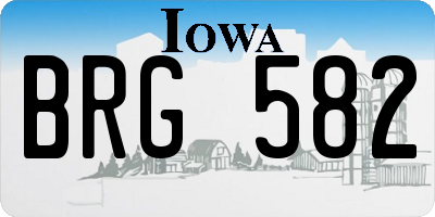 IA license plate BRG582