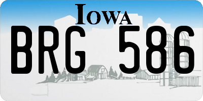 IA license plate BRG586