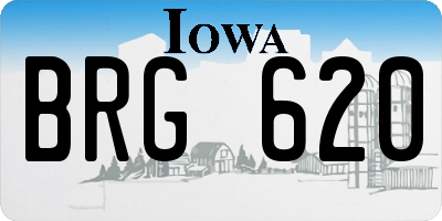 IA license plate BRG620