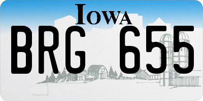 IA license plate BRG655
