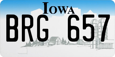 IA license plate BRG657