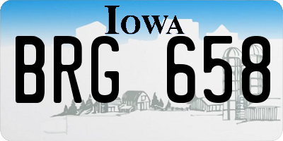 IA license plate BRG658