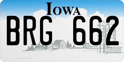 IA license plate BRG662