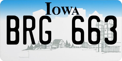 IA license plate BRG663