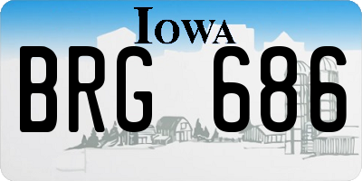 IA license plate BRG686