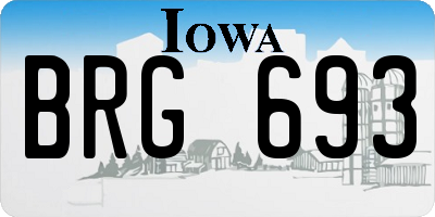 IA license plate BRG693
