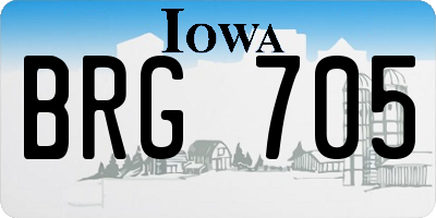 IA license plate BRG705