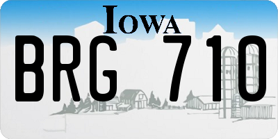 IA license plate BRG710