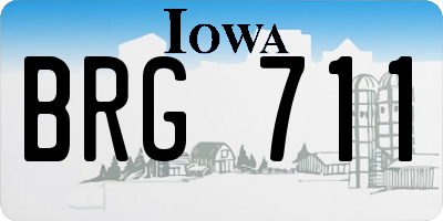IA license plate BRG711