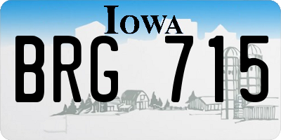 IA license plate BRG715