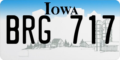 IA license plate BRG717