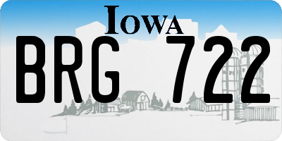 IA license plate BRG722