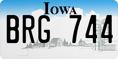 IA license plate BRG744