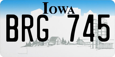 IA license plate BRG745