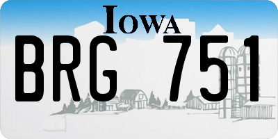 IA license plate BRG751