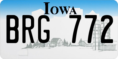 IA license plate BRG772