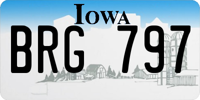 IA license plate BRG797