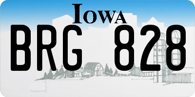 IA license plate BRG828