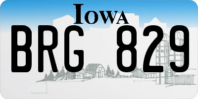 IA license plate BRG829