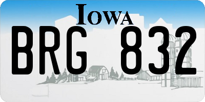 IA license plate BRG832