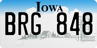 IA license plate BRG848