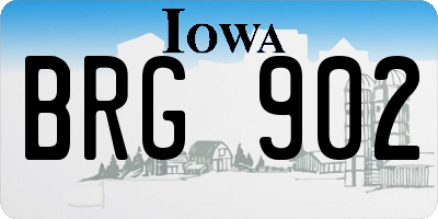 IA license plate BRG902