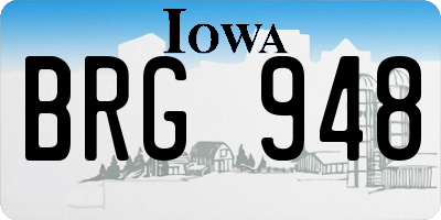 IA license plate BRG948