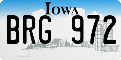IA license plate BRG972