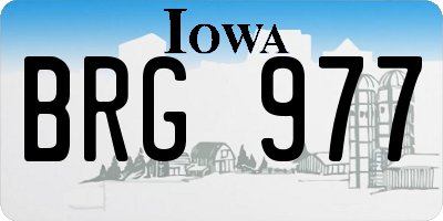 IA license plate BRG977