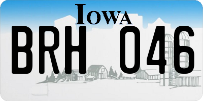 IA license plate BRH046