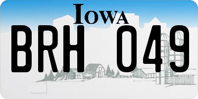 IA license plate BRH049