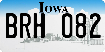 IA license plate BRH082