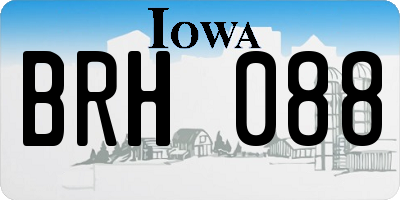 IA license plate BRH088
