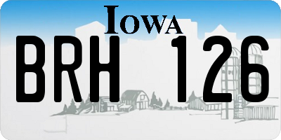 IA license plate BRH126