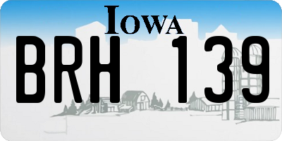 IA license plate BRH139