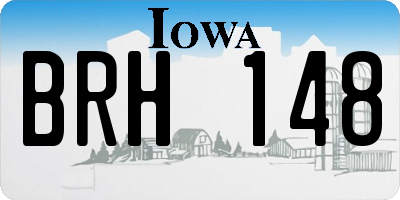 IA license plate BRH148