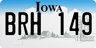 IA license plate BRH149
