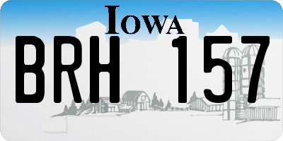 IA license plate BRH157