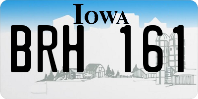 IA license plate BRH161