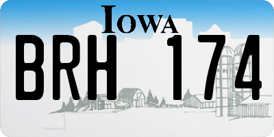 IA license plate BRH174