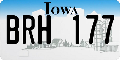 IA license plate BRH177
