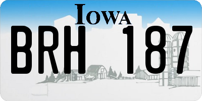 IA license plate BRH187