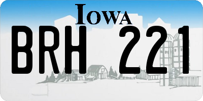 IA license plate BRH221