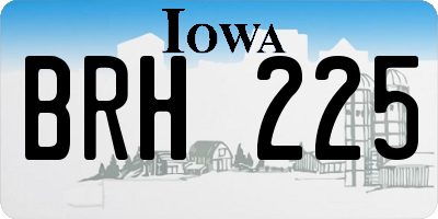 IA license plate BRH225